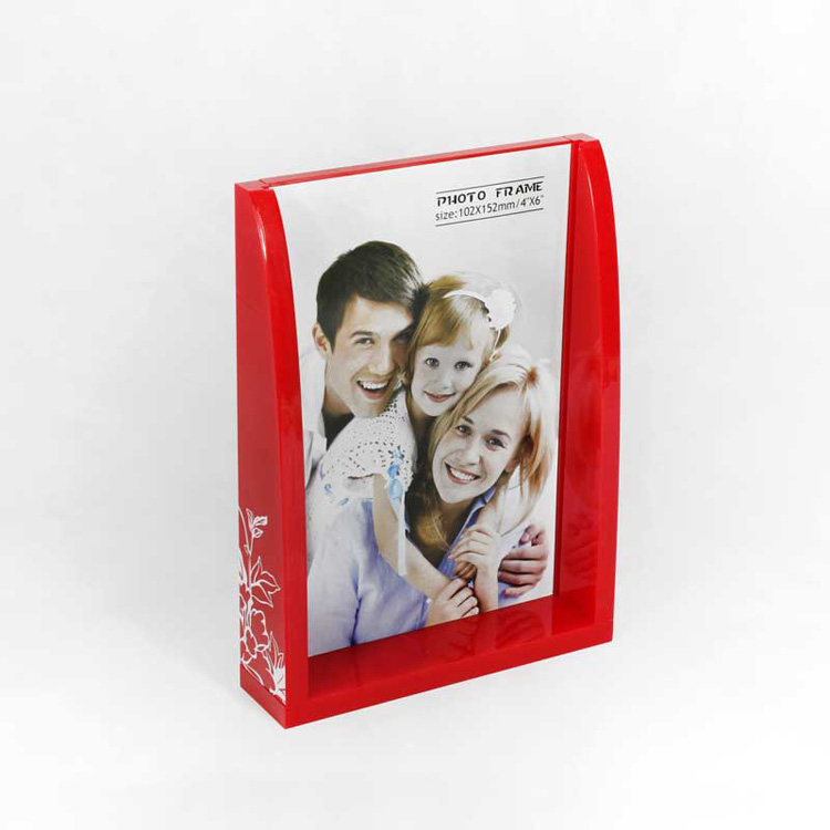 Cheap Custom Red Acrylic Box Photo Frames