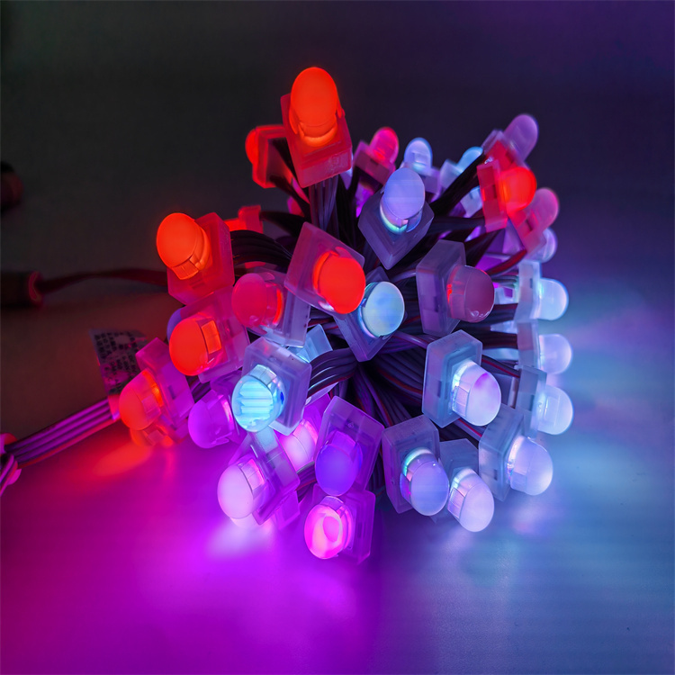 24V DC RGBW 12MM LED Pixel Point Light 0.3W IP67 Christmas Holiday Decoration Durable Outdoor LED Lighting