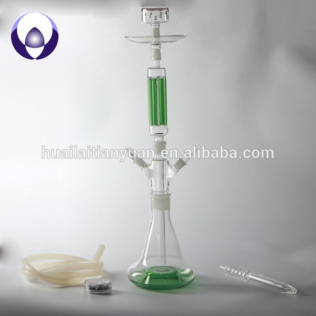 Customized hand blown led borosilicate glass pipe glass shisha hookah