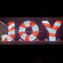 Extra Large Illuminated Joy Letters for Christmas Garden Decorations