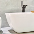 Ceramic Freestanding Bathtub 1700mm Oval Indoor Adult Acrylic Soaking Bathtub