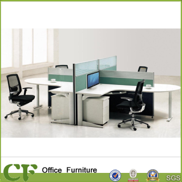 4 seats office wall partition