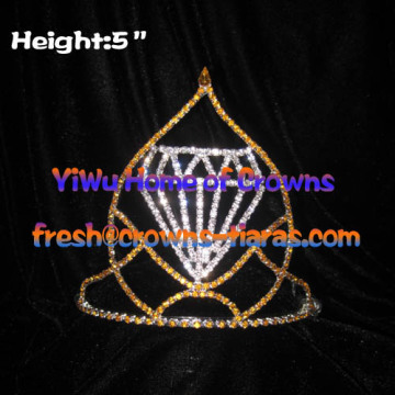 5inch Wholesale Crowns With Diamond Shaped In The Middle Of
