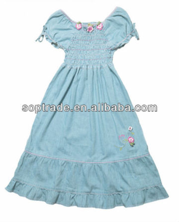 Plain smoke dresses for girls of 10 years old china supplier