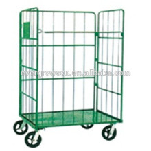 saving space professional warehouse cargo container transportation trolley with four wheels