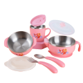 Color Cartoon Pattern Titanium Tableware Set