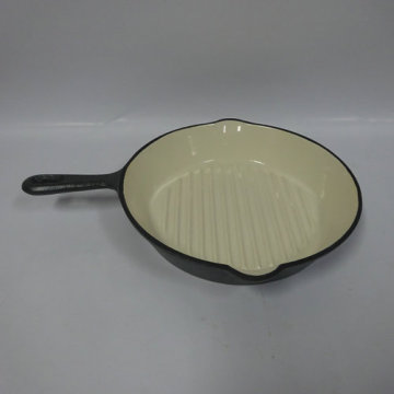 Enameled Round Cast Iron Frying-pan Grill Pan
