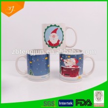 white ceramic mug printed Santa, wholesale coffee mug, mug promotional