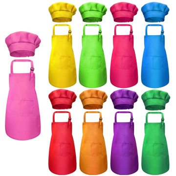 2025 Kids Chef Aprons with Pockets - Adjustable Child Bib Aprons for Kitchen