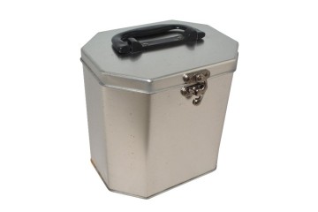 metal octagon box, octagonal tin box, octagonal gift box