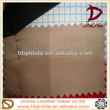 twill pattern artificial pvc calendered leather raw material