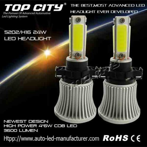 Super Brightness Amazing Aluminium 4XCOB 24W 3600LM H16/5202 LED FOG LIGHT