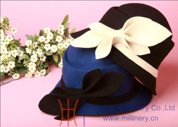 2014 popular fashion beautiful women handmade felted wool hats for wedding