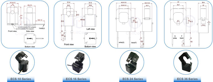 Ferrite Core Split core 100A current transformer Class 0.1 Split C Core Current Clamp Sensor