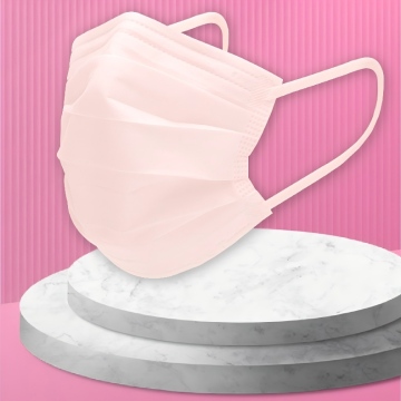 Stylish Pink Disposable Flat Mask
