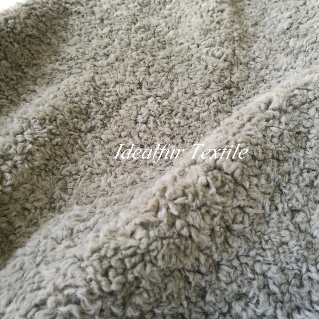 Bright Green Micro Curly Wool Fake Fur
