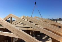 Customized Glulam wood frame truss for prefab house