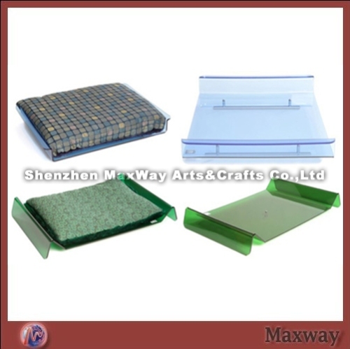 Various square lucite/acrylic pet/dog beds