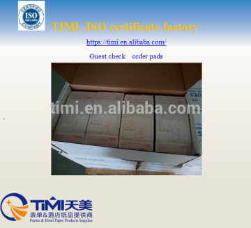 FSC guest check CT-T4997-3SP waiter order pad