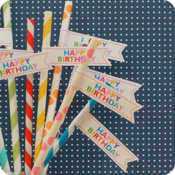 wholesale kids birthday theme party supplies paper drinking straw