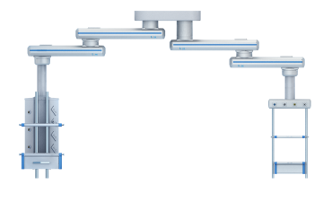 Anesthesia Pendant mechanical brakes icu room