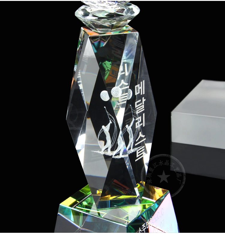 Sports Awards K9 Crystal Customize Crystal 3D Shooting Sport Medals Trophies Cups