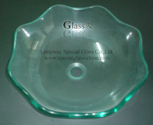 heat melting glass bowl glass basin