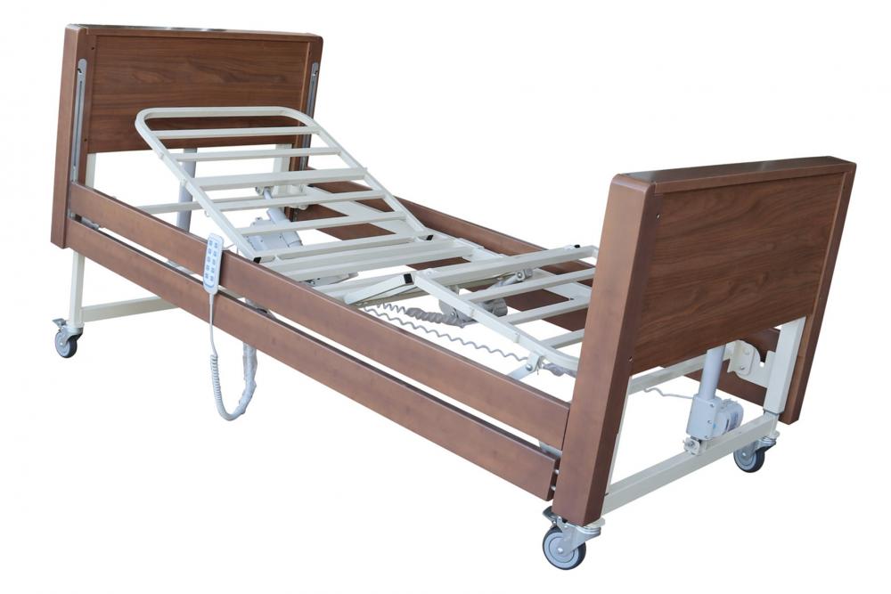 Community Low Profiling Bed with Wooden Side Rails