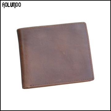 Bifold men leather wallet with coin pocket