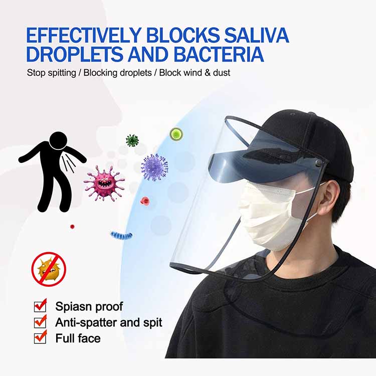 Face Shield Hat Splash Protective Anti Spitting Mask