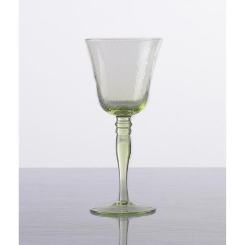 Großhandels-handgemachtes grünes Wasserglas-Set von 9