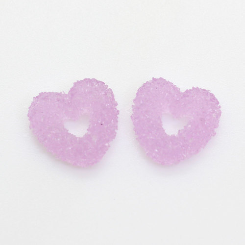 Supply 100pcs Heart Shaped Resin Charms Flat Back Keychain Decor Bracelet Necklace Decoration Beads Slime