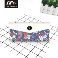 Popular simple color embroidery partysu pu pencil case