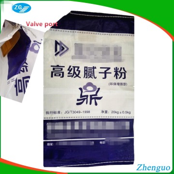 china polypropylene woven bags pp cement block bottom valve bag