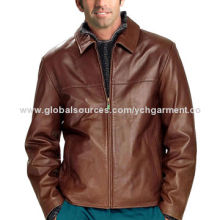 Goat Water Finished Leather Jacket for Men