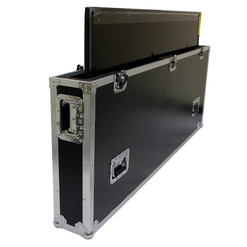 65 Inch Universal LED TV Road Case With Low Profile Wheels Aluminum LED TV Flight Case