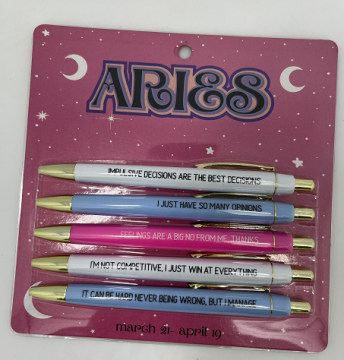 FEMA Gold Pen Set with Aries Accents