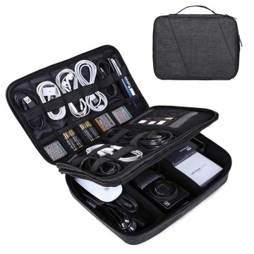 Waterproof 300D Portable Zipper Travel Gadget Organizer Bag