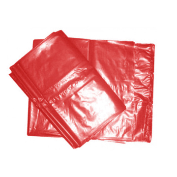 Recyclable heavy duty can bin liner LDPE plastic big red garbage /trash bag