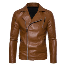 PU Leather Jacket Men's Autumn Winter Motorcycle Jacket