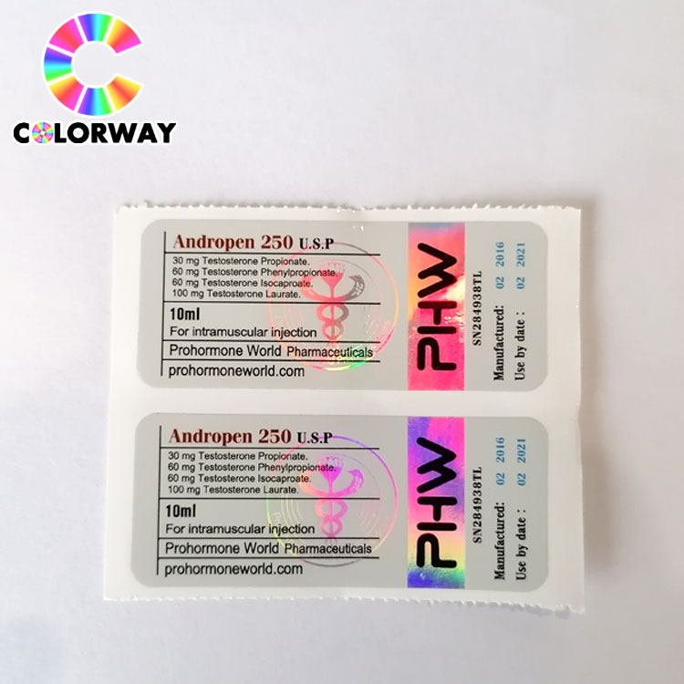 Customized printing waterproof Pharmaceutical test tube labels,vial labels