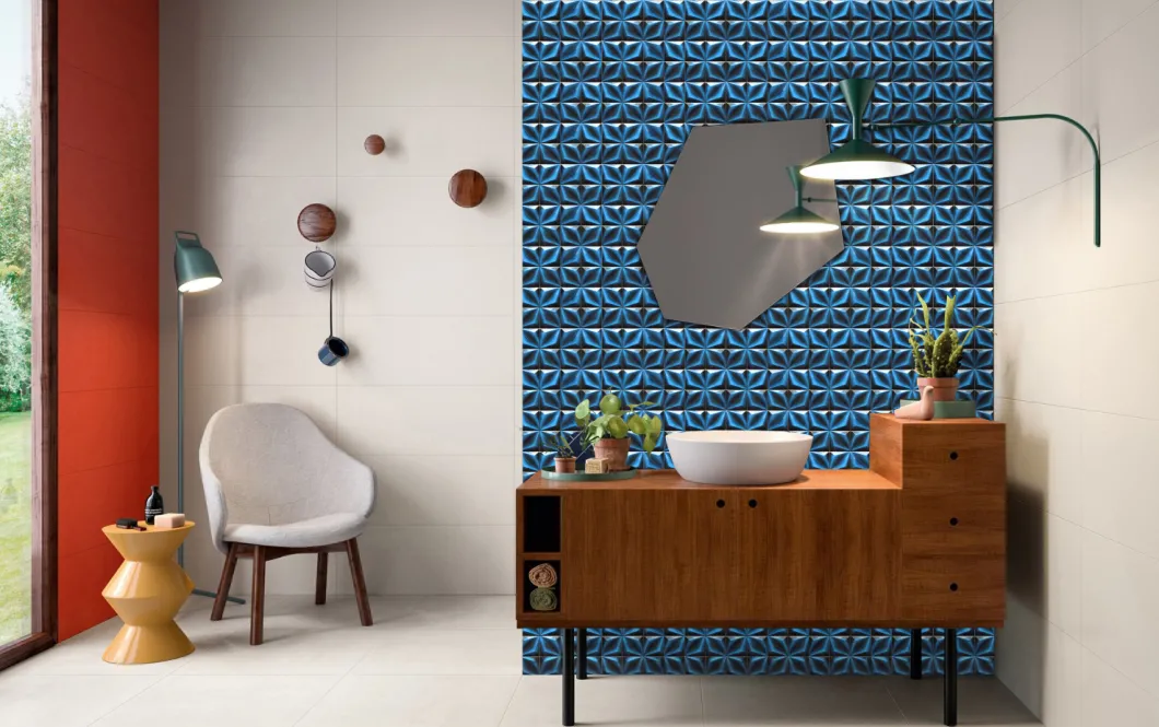 Environment-Friendly Materials Hexagon Concrete Interior Wall Cement Mosaic Tiles