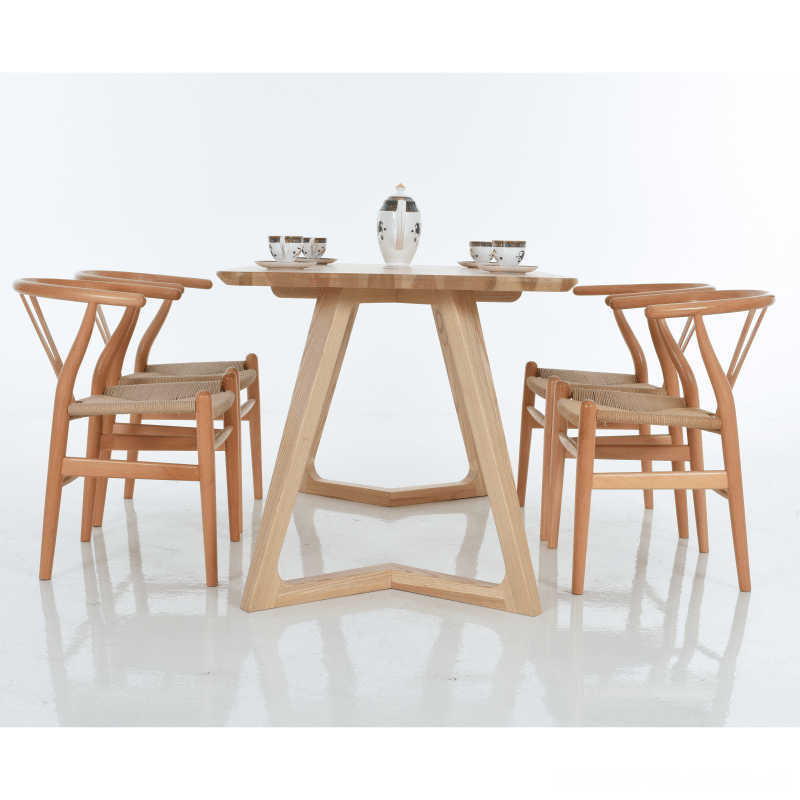 Nordic style Solid wood rectangle table modern simple Ash table hotel household dining table