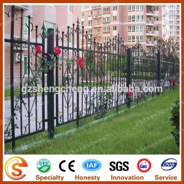 powder coating black wrought iron picket fence