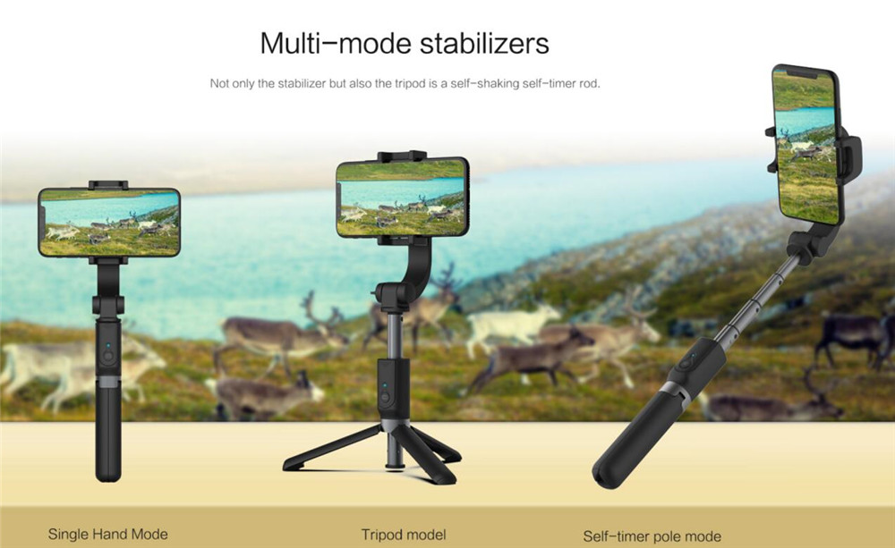 Multifunction Foldable gimbal Stabilizer remote control Stabilizer with tripod for smartphones