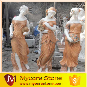 Profeesional Carving Garden girl sculpture, beatuiful girl stone status