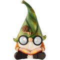 Resin Gnome Figurine with Solar LED Lights