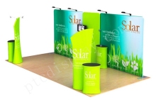 Straight portable display booths