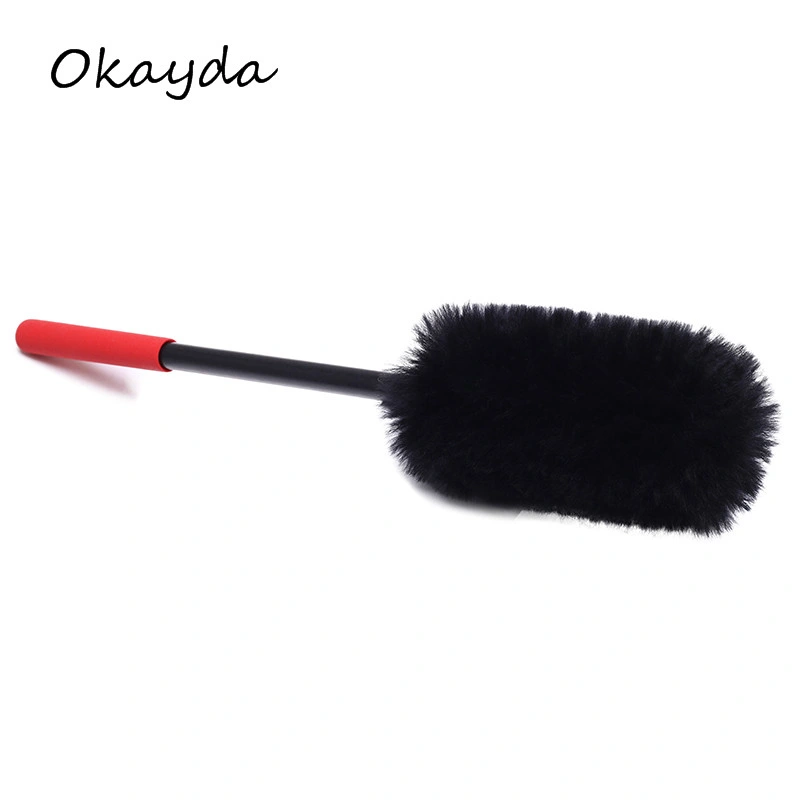Sheepskin Duster with Duster with Long Handle