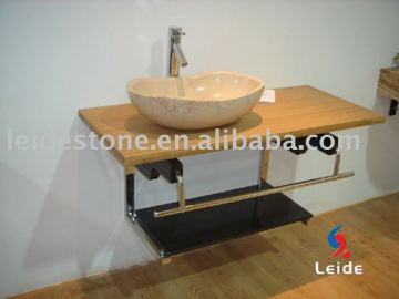 Filetto Rosse marble vanity top basin